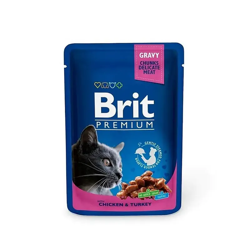 Brit Premium Portionspåsar Med Kyckling & Kalkon För Katter - Passa på nu