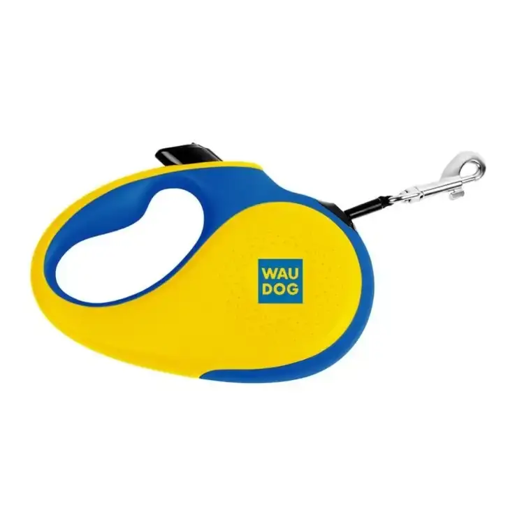 WAUDOG R-leash Rullkoppel Blågul | Premium
