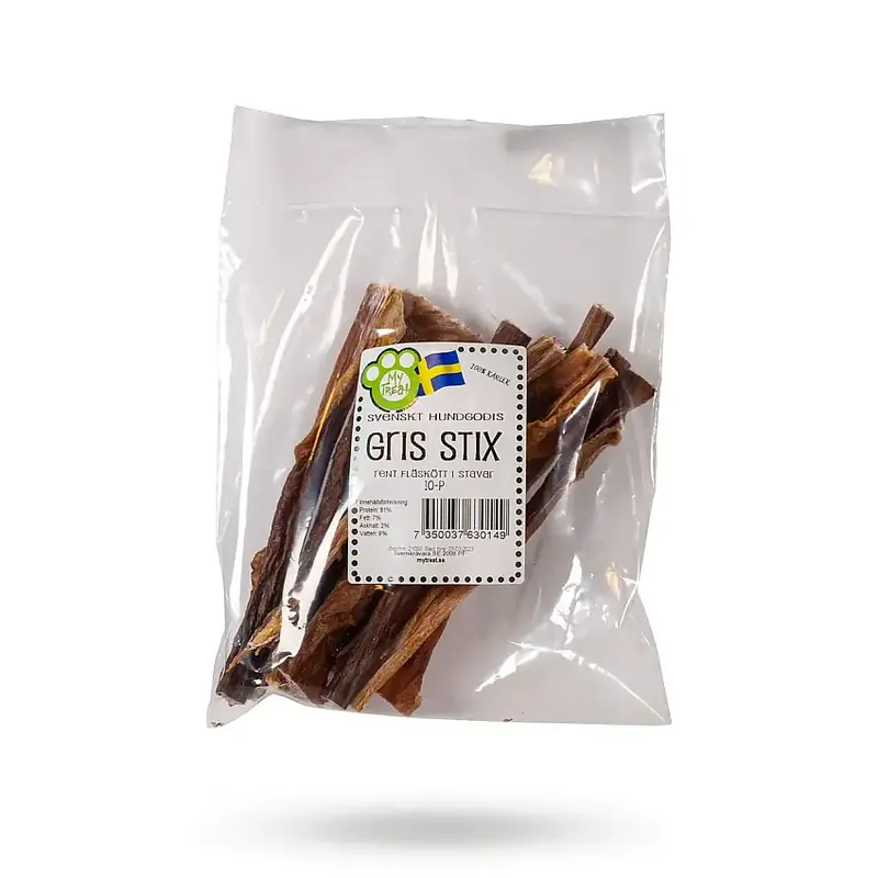 My Treat Svensk Gris Stix 18 cm 8-pack - Trygg betalning