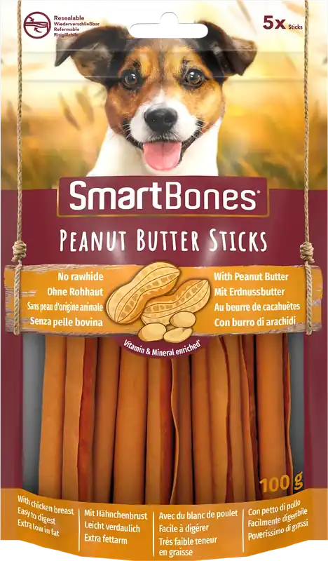 Nyinkommet | SmartBones Peanut Butter Sticks 5 Pk