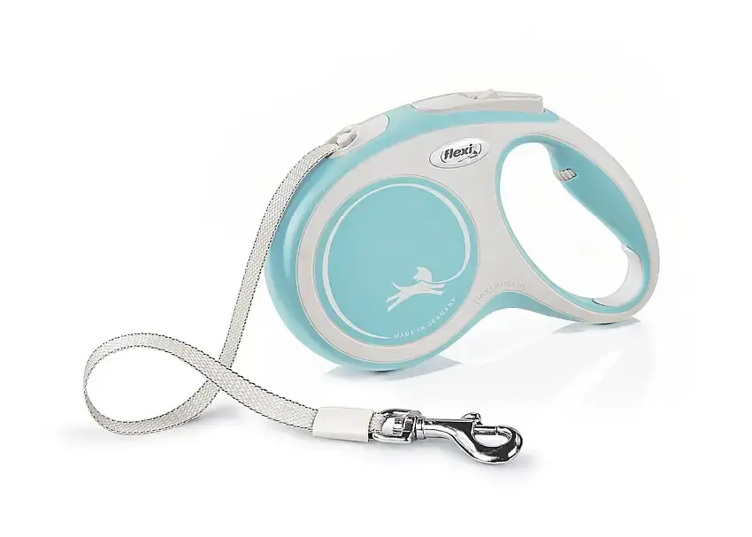 Specialpris - Flexi New Comfort Koppel Med Band 5 m – Ljusblå