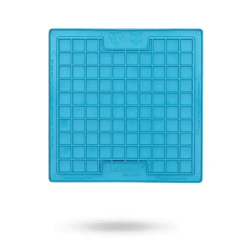 Lickimat Playdate Ljusblå 20×20 cm HUNDSKÅL/SLICKMATTA | Finns tillgänglig
