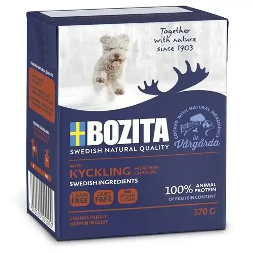 Bozita Hund Tetra Bitar i gelé Kyckling 370g - Nytt i sortimentet