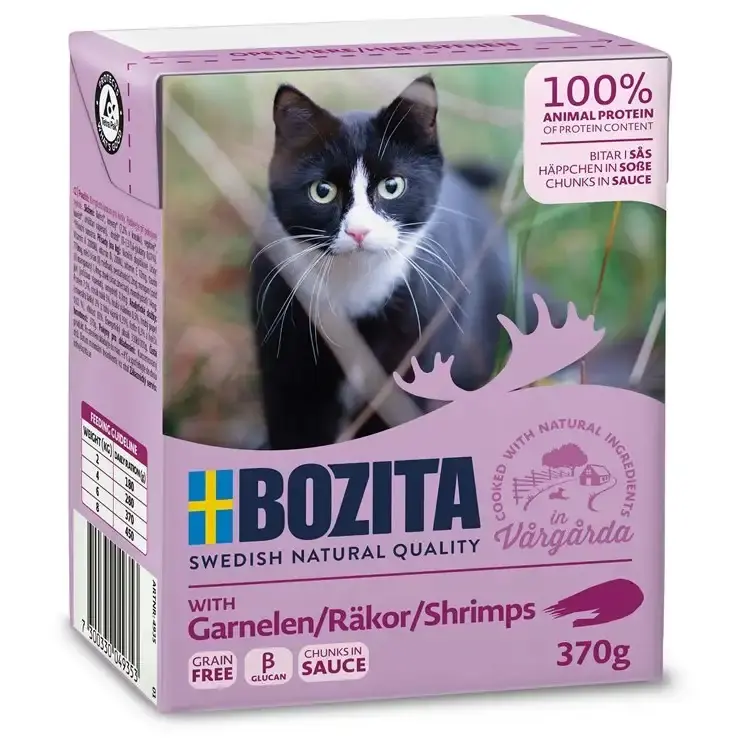 Sänkt pris - Bozita Katt Tetra Bitar i sås Räkor 370g