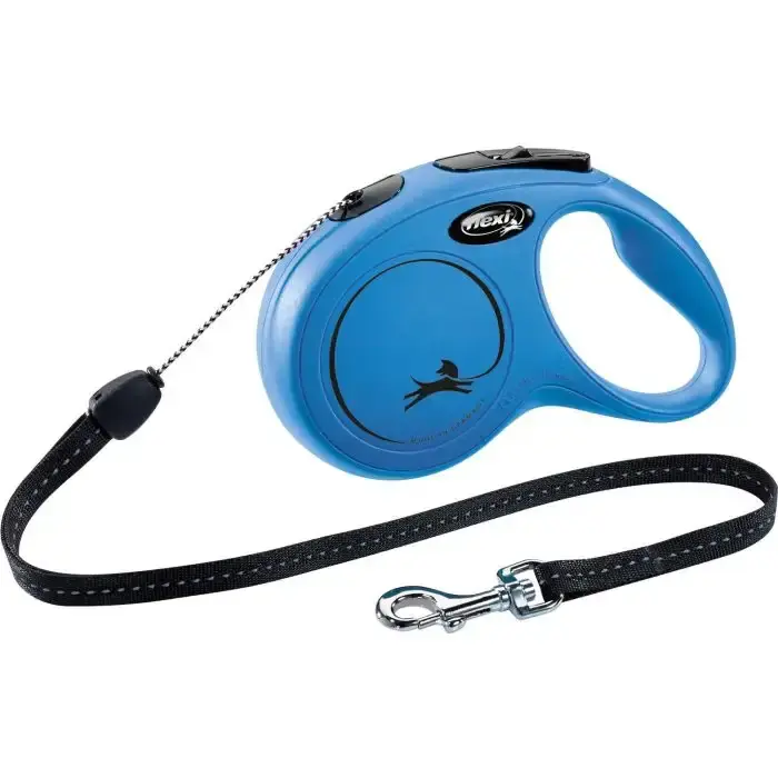 Flexi Classic Cord 8m Blå – Smidigt rullkoppel med extra lång lina | Slutrea