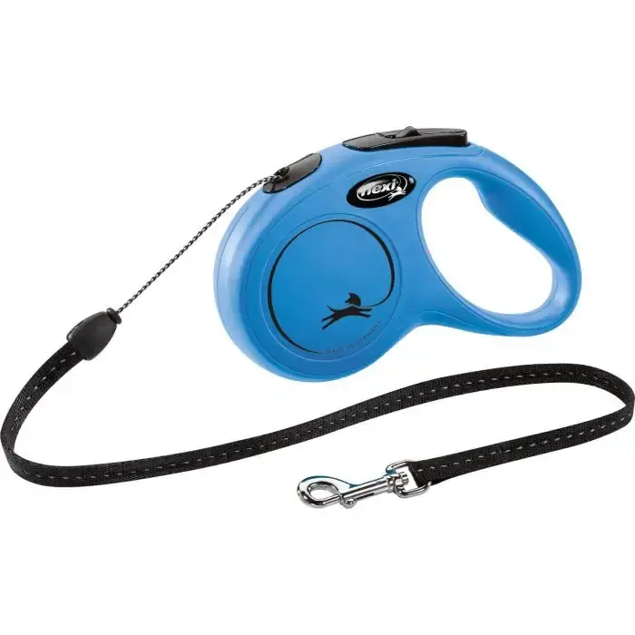 Precis tillagt | Flexi Classic Cord 5m Blå – Rullkoppel för en avslappnad promenad