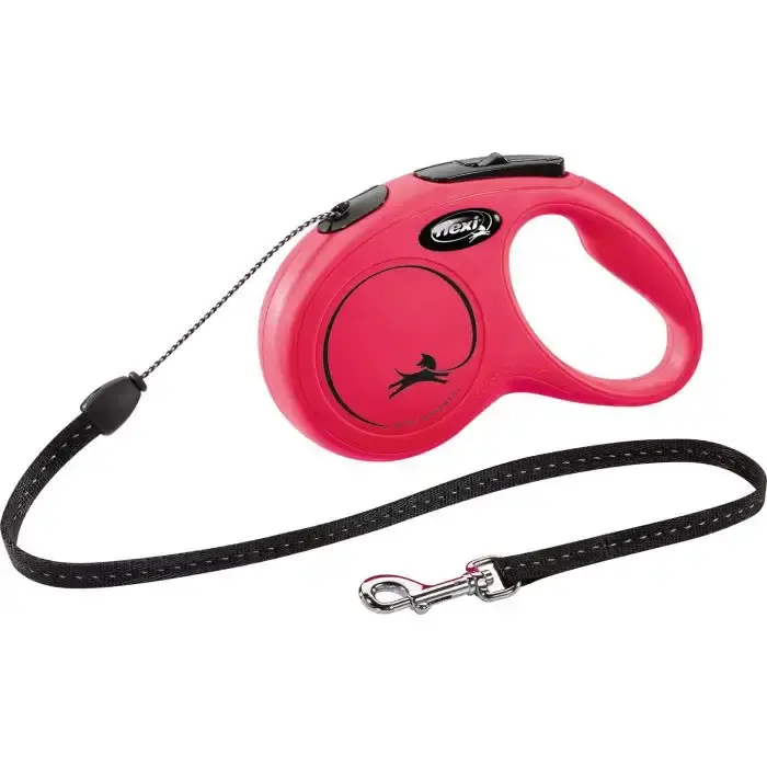 Flexi Classic Cord 5m Röd – Rullkoppel för en avslappnad promenad | Kampanjen går snart ut