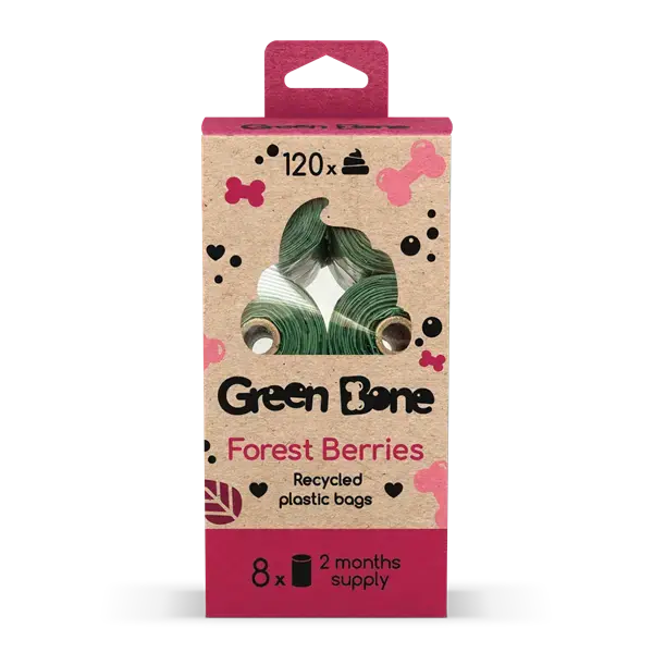 Green Bone bajspåsar 120-pack – Forest berries - Efterfrågad