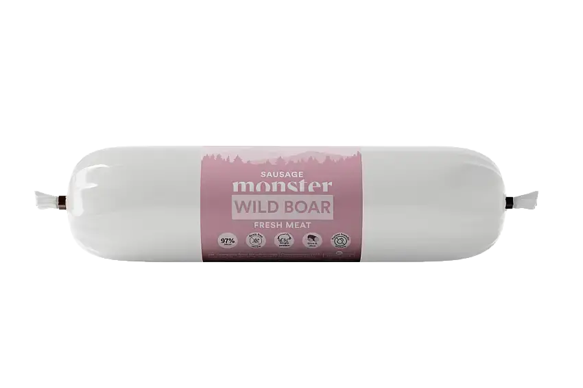 Professionell kvalitet | Monster Dog Sausage Wild Boar 200g