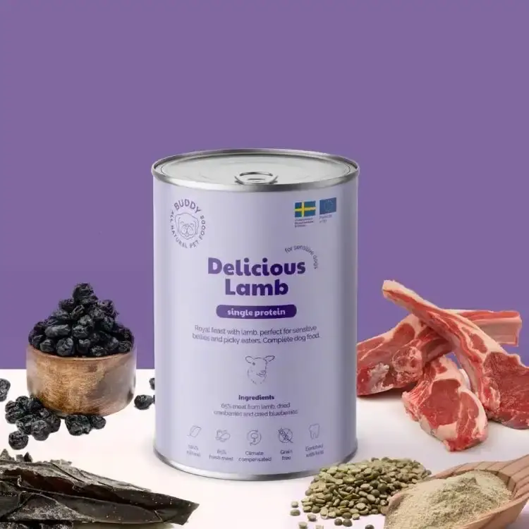 Kan beställas online | Buddy Delicious Lamb 400g