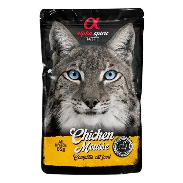 Alpha Spirit Cat Pouch Chicken Mousse 85g - Topprodukt