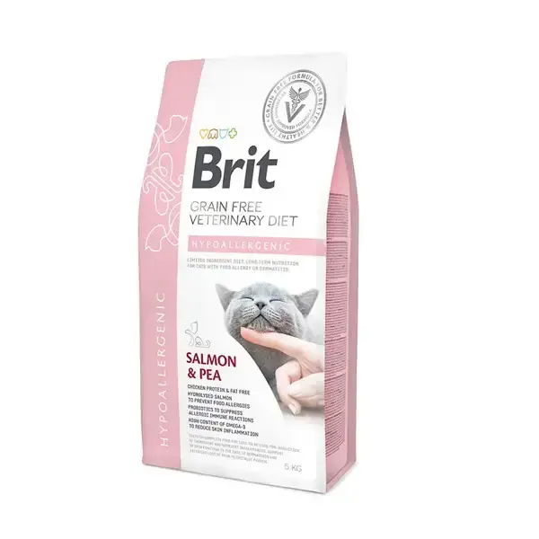 Brit GF Vet Diets Cat Hypoallergenic 5kg | Gratis retur