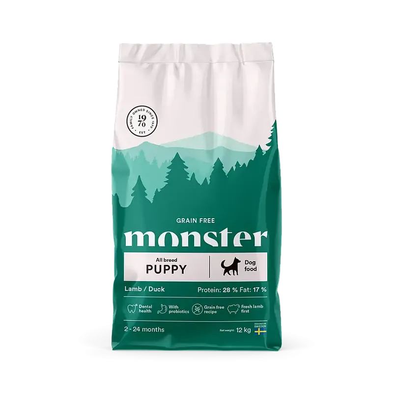 Specialpris | Monster Dog Grain Free Puppy All Breed Lamb/Duck 12 kg