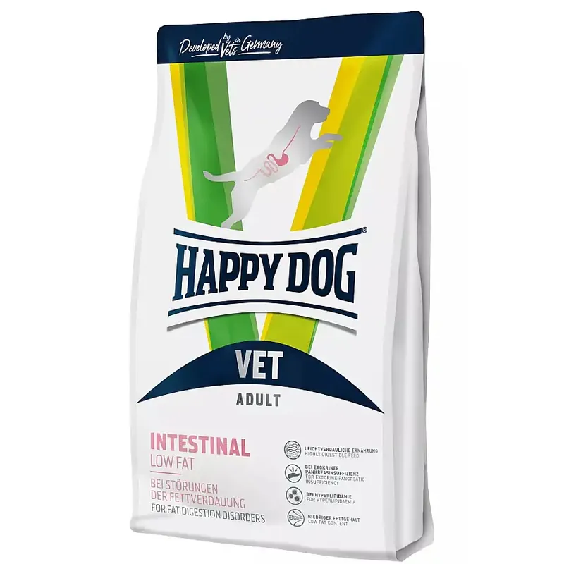 Happy Dog VET Intestinal Low Fat - Enkel retur