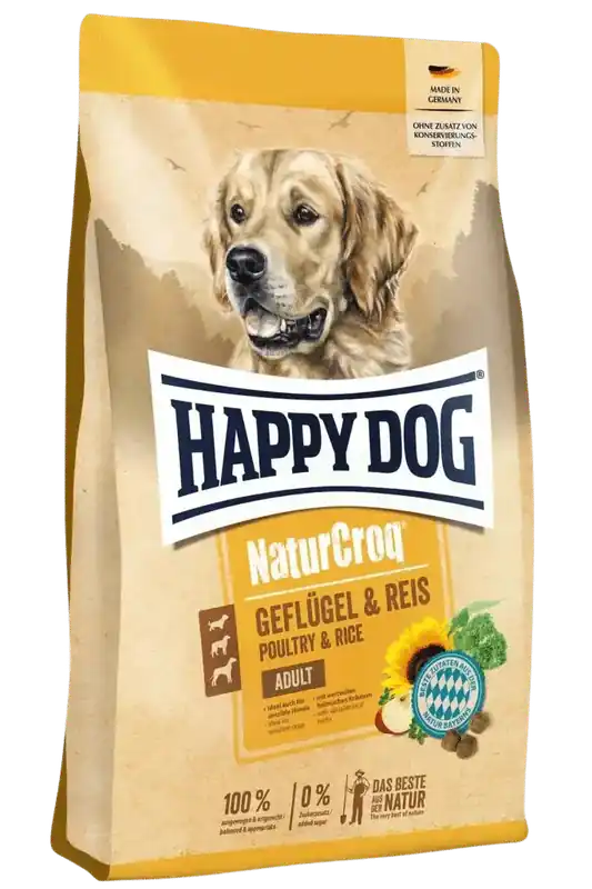 Happy Dog NaturCroq Geflügel & Reis 11 kg för hundar - Rekommenderas