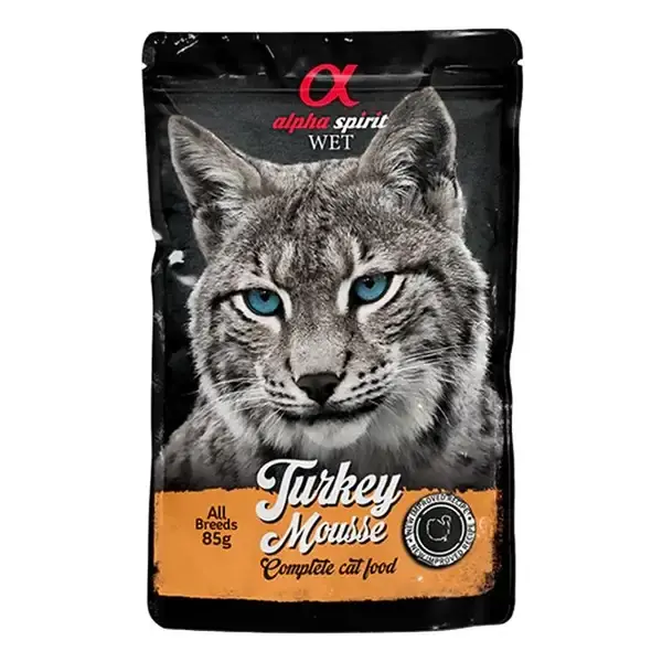 Alpha Spirit Cat Pouch Turkey Mousse 85g | Nyligen tillagt