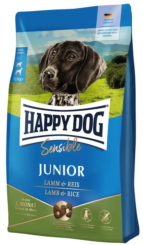 Extra bra pris - Sensible Junior Hund Lamm & Ris – 4 kg