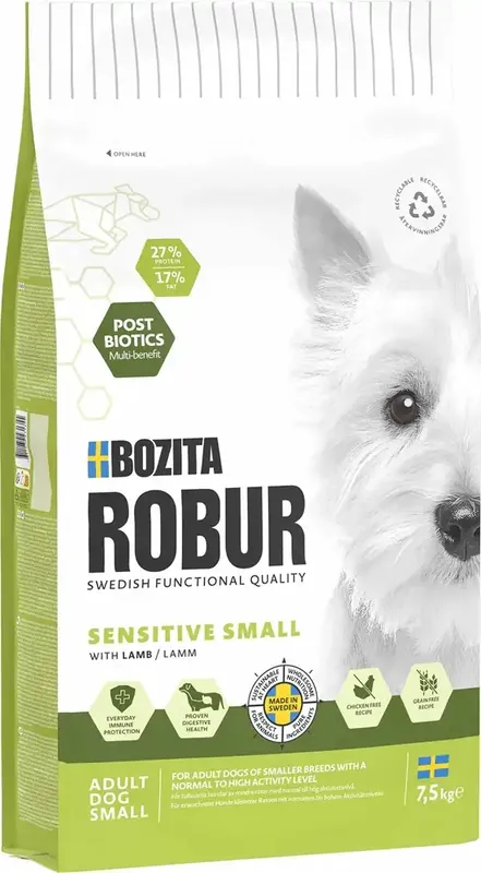 Prisnedsättning | Bozita Robur Adult Small Breed Sensitive 7,5 kg