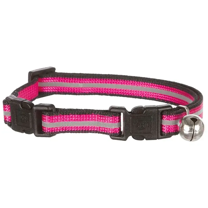 Kundfavorit | Katthalsband reflexband, dubbelspänne, bjällra, blandade färger