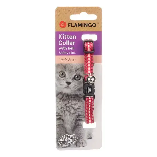 Halsband Jinxy kattunge röd 15-22cm - Bara idag