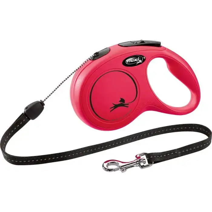 Favorit | Flexi Classic Cord 8m Röd – Smidigt rullkoppel med extra lång lina