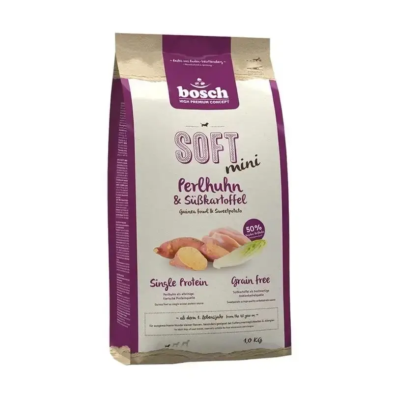 BOSCH SOFT Mini pärlhöna & sötpotatis 1 kg - Professionell kvalitet