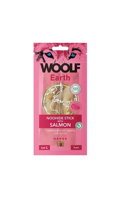 Hundgodis Woolf Earth Noohide Stick Salmon L - Under begränsad tid