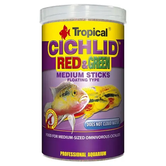 Tropical Cichlid Red & Green Medium Sticks – 1000 ml - Precis tillagt