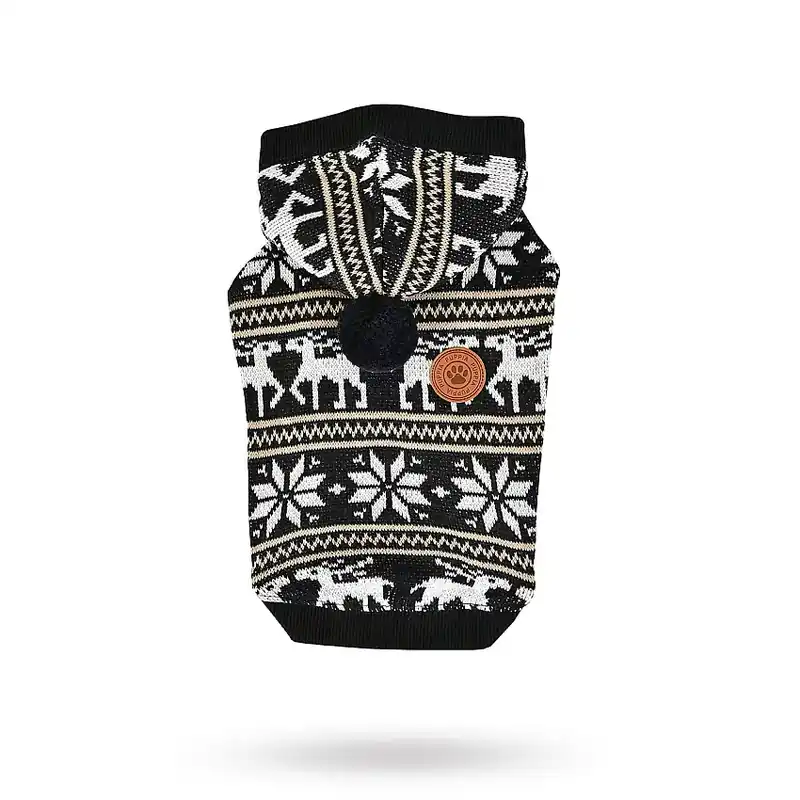 PRANCER – Stickad Hundtröja Med Luva - Snart slut