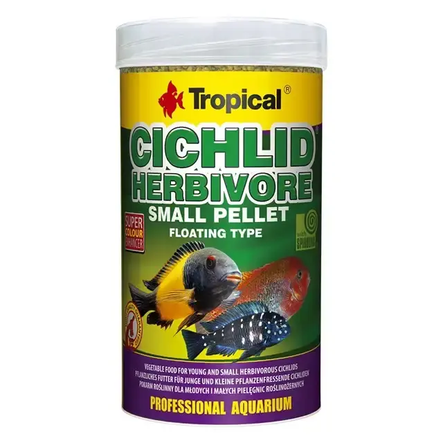 Kundfavorit - Tropical Cichlid Herbivore Small Pellet – 250 ml
