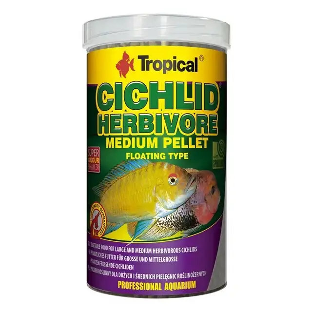Tropical Cichlid Herbivore Medium Pellet – 500 ml - Tillverkarpris