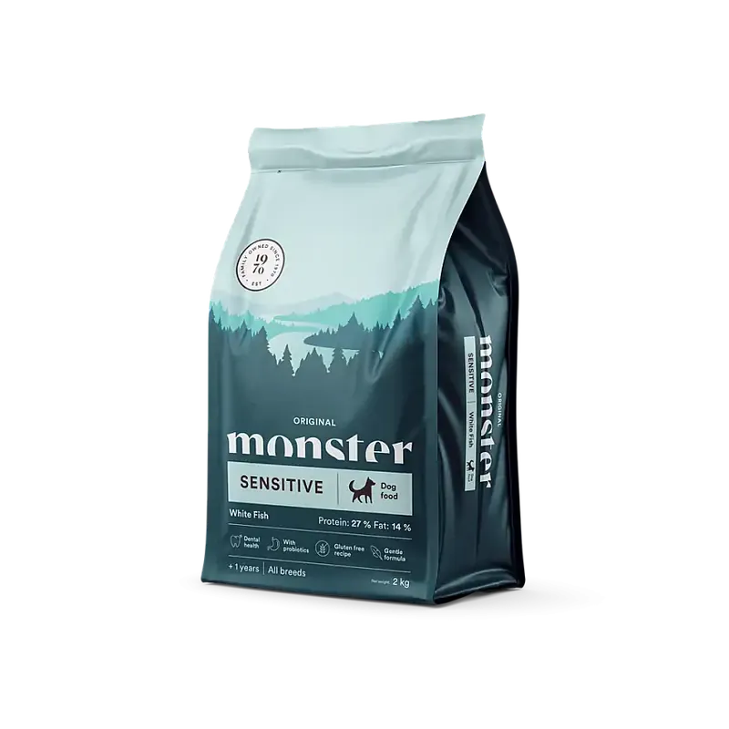 Monster Dog Original Sensitive All Breed Fish 2 kg - Rekommenderas