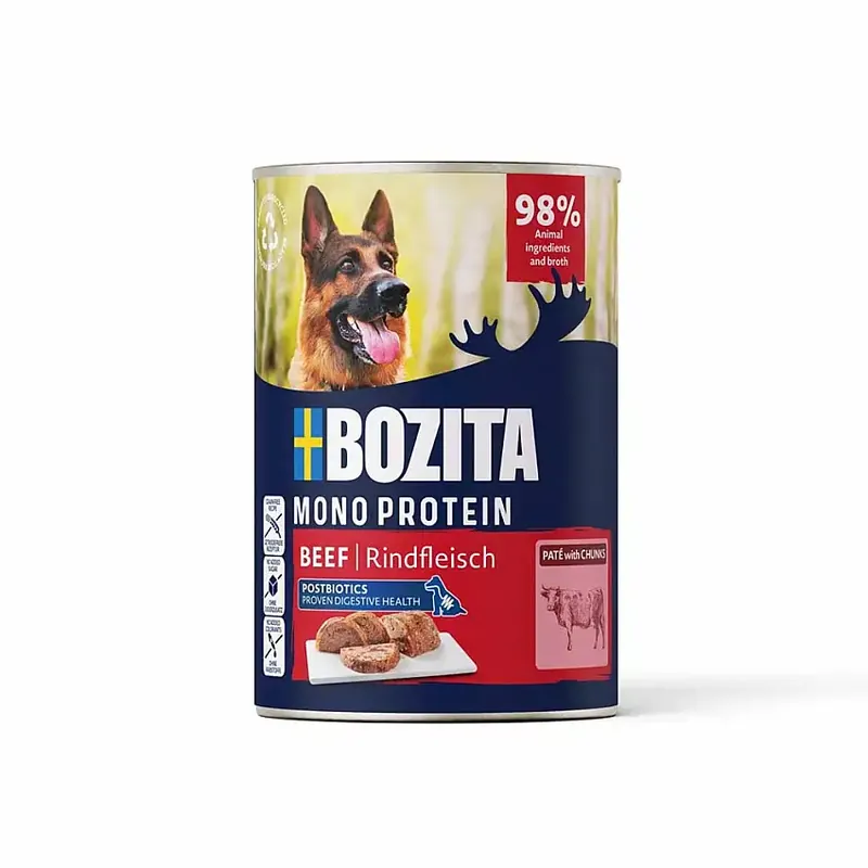 Outlet | Bozita Dog Pate Beef Våtfoder till hund 6x400g