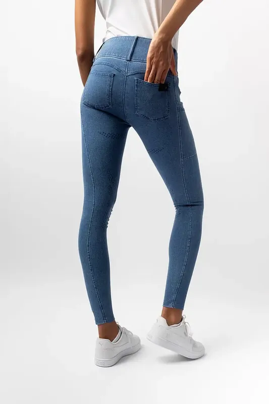 Säker betalning | Carolyn denim ridbyxor dam full grip