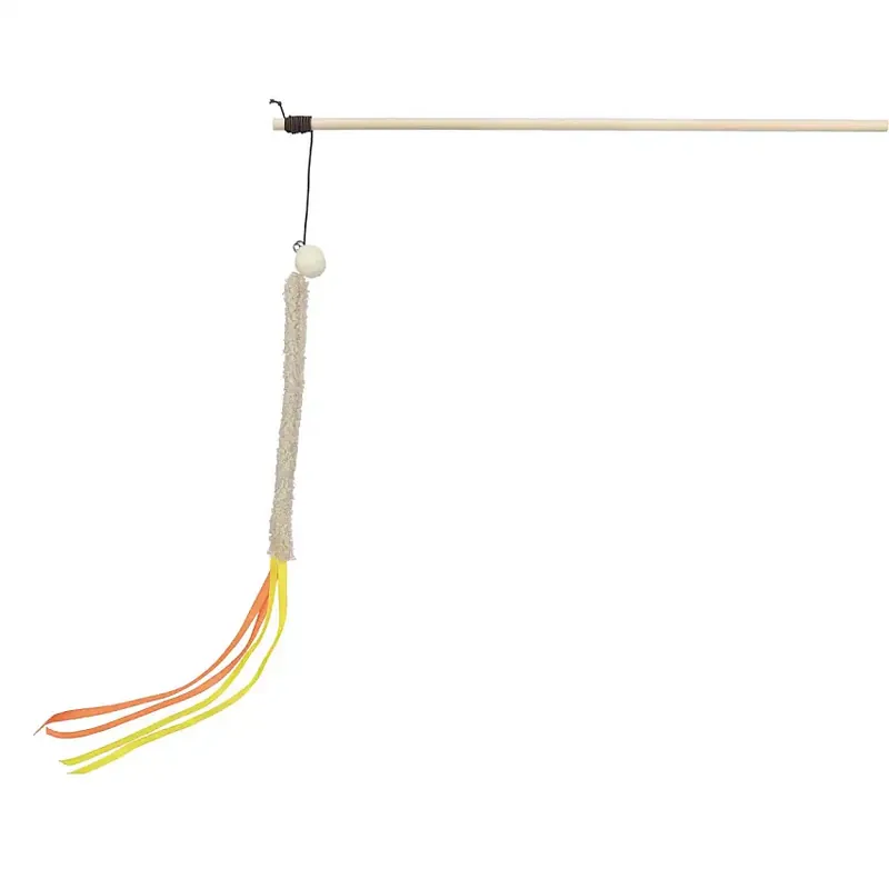 Kattvippa trä, beige plast/plysch, 40 cm - Klar att skickas