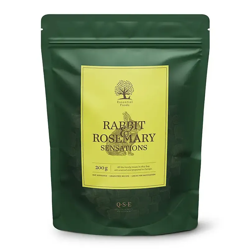 Beställ nu | Essential Foods Sensations Hundgodis Kanin & Rosmarin 200 g
