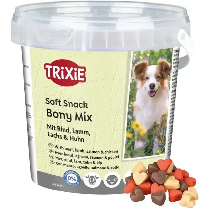 Få kvar i lager - Trainer Snack Mini Hearts 200g – Träningsgodis med kyckling, lamm och lax