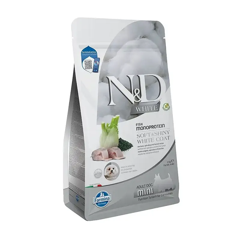 Farmina N&D White Dog Sea Bass & Spirulina S 2 kg - Premium