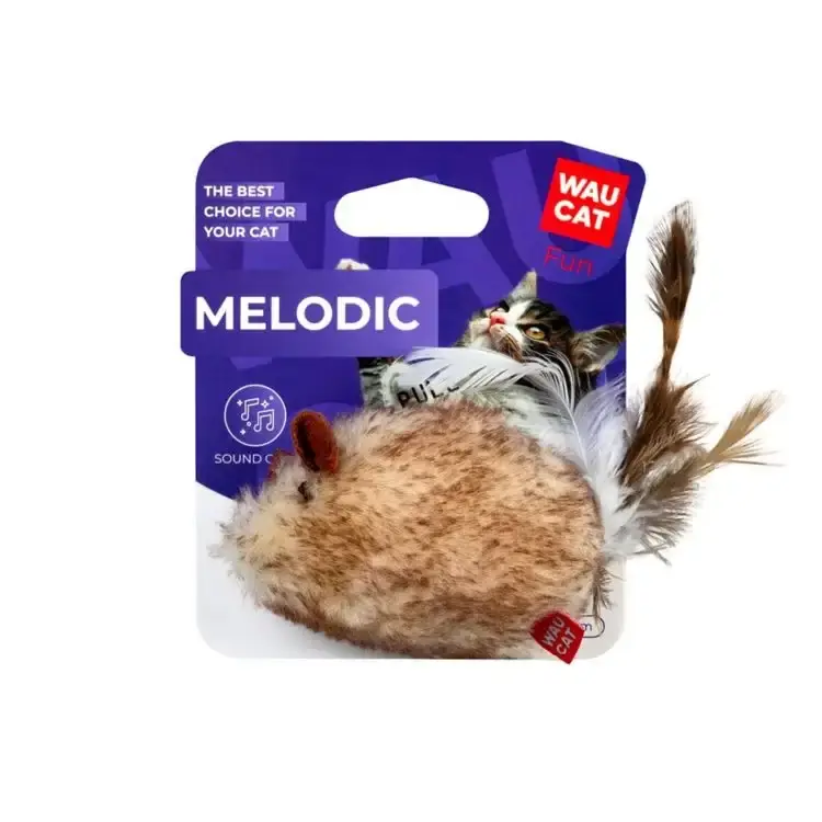 WAUCAT Kattleksak Mus med Kattmynta Pip & Fjäder 13cm - Handla online