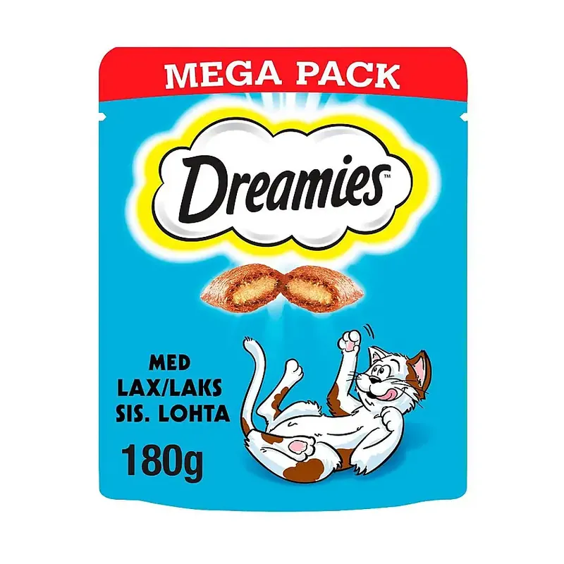 Fyndpris | Dreamies Lax 180 g