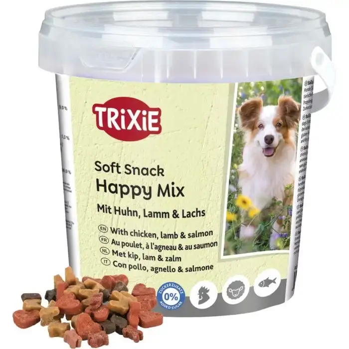 Försäljningssuccé | Soft Snack Happy Mix 500g – Godbitar med kyckling, lax och lamm