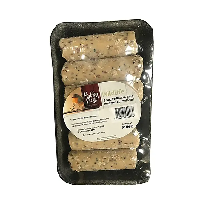 Direkt från fabriken - Hobby First Vildfågel Fettstav, Mjölmask/Insekt 6x90g
