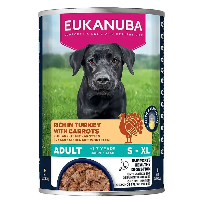 Mycket populär | Eukanuba Dog Wet Adult Turkey with Carrots Våtfoder till Hund 400 g