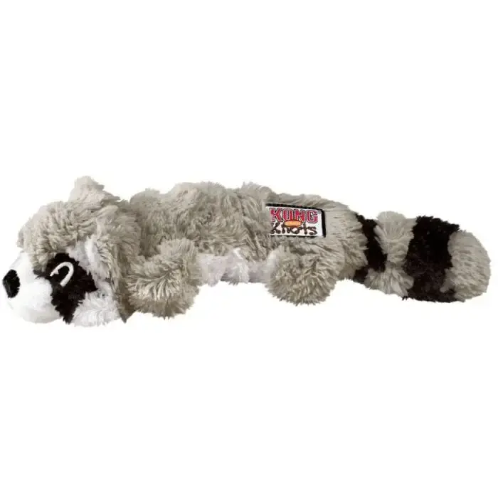 Kong Scrunch Knots Racoon – Elastisk tvättbjörn med pipljud | Sista dagarna