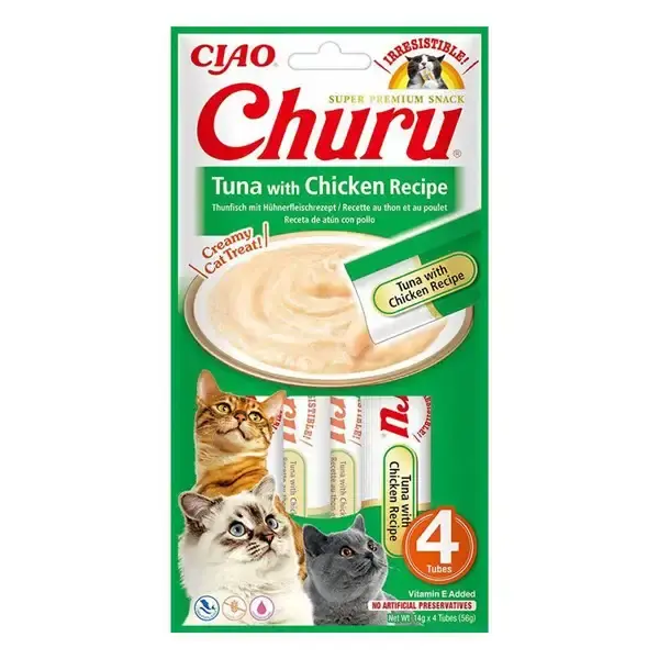 ChuruCat creamy tonfisk/kyckling - Nytt lägre pris