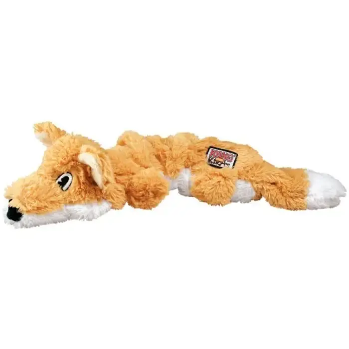 Kong Scrunch Knots Fox – Elastisk räv med pipljud - Kampanjpris