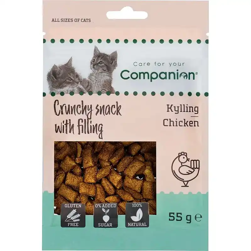 Companion Kattgodis Crunchy Snack Kyckling 55g - Bara denna vecka
