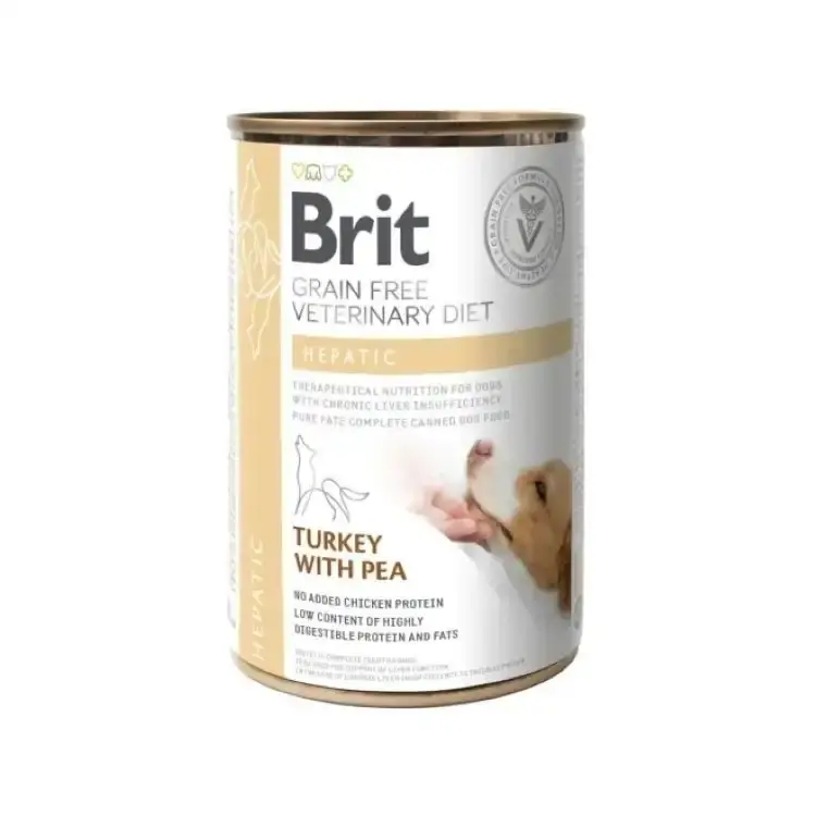 Brit Veterinary Grain Free Diet Dog Can Hepatic 400g - Begränsat lager