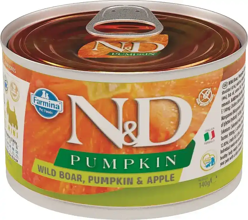 Toppsäljare - FARMINA N&D Vildsvin, pumpa & äpple Våtfoder Adult Mini 140 g
