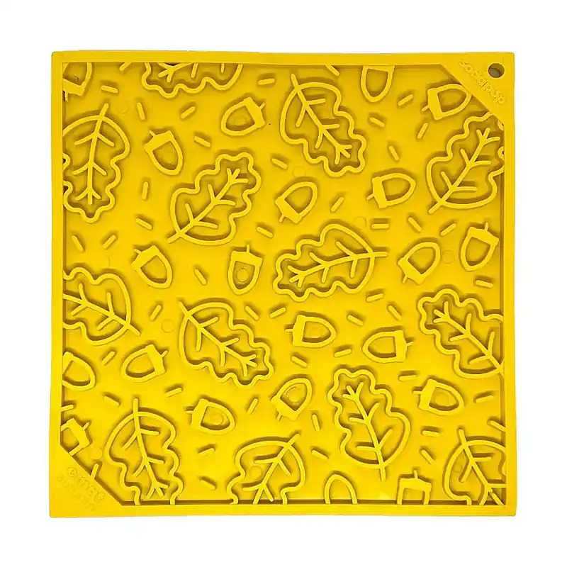 Begränsat antal - SodaPup Slickmatta Autumn Gul 20×20 cm